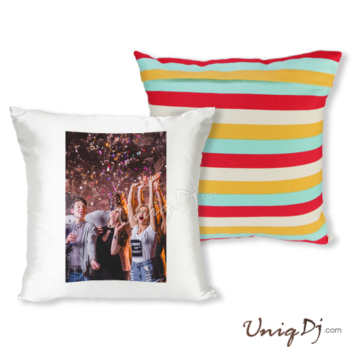 客製照片抱枕-撞色條紋抱枕